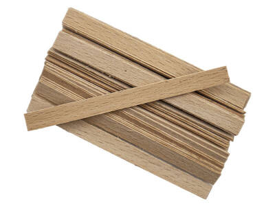 Lamine Model Çift Katmanlı Ahşap Mum Fitili 8 cm 25 Adet - 1