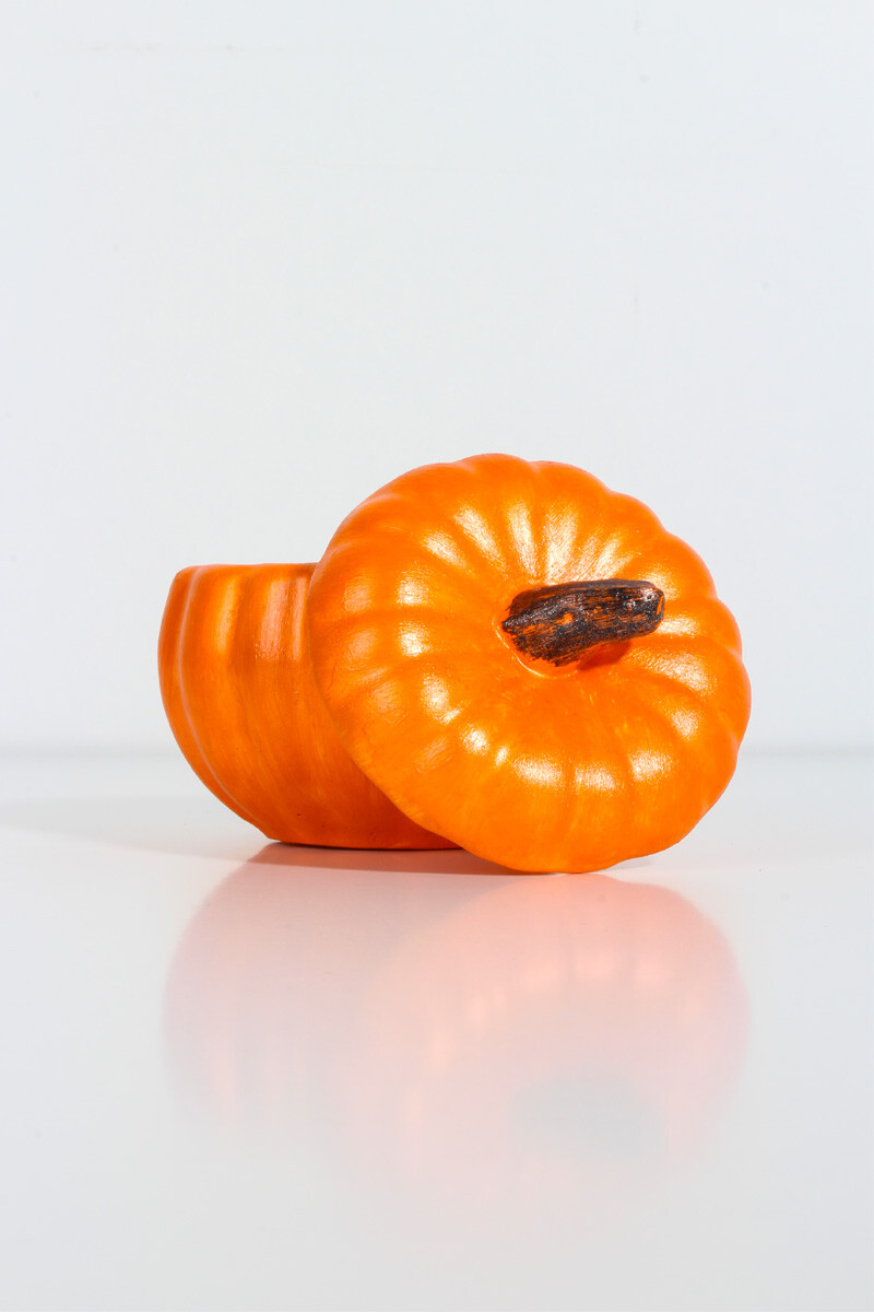 Kapaklı Bal Kabağı Beton Taş Tozu Silikon Kalıbı KHB108 - 