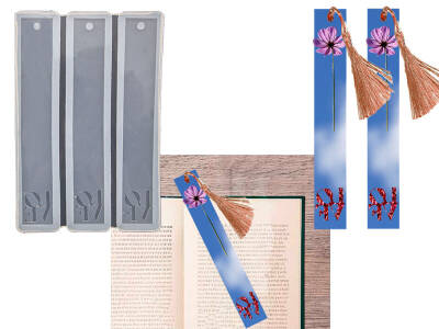 Love Yazılı 3 lü Kitap Ayracı Epoksi Reçine Kalıbı KHE799 - 1