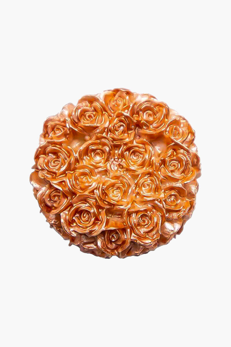 Love Yazılı Gül Detaylı Silindir Mum Kalıbı KHM193 - 4