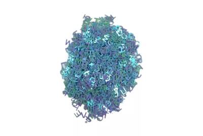 Mavi Harf Desenli Epoksi Reçine Süsleme Aksesuarı 8 GR - 4