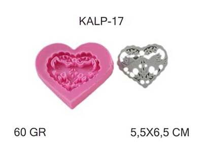 Melek Kanadı Desenli Kalp Silikon Kalıbı KHKA17 - 1