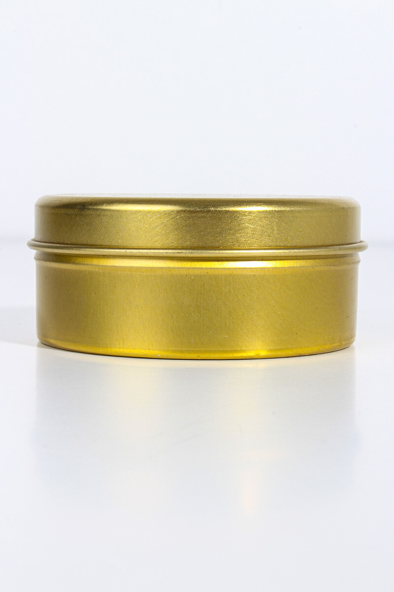 Altın Sarısı Metal Mum Kutuları 180CC 10Adet - 