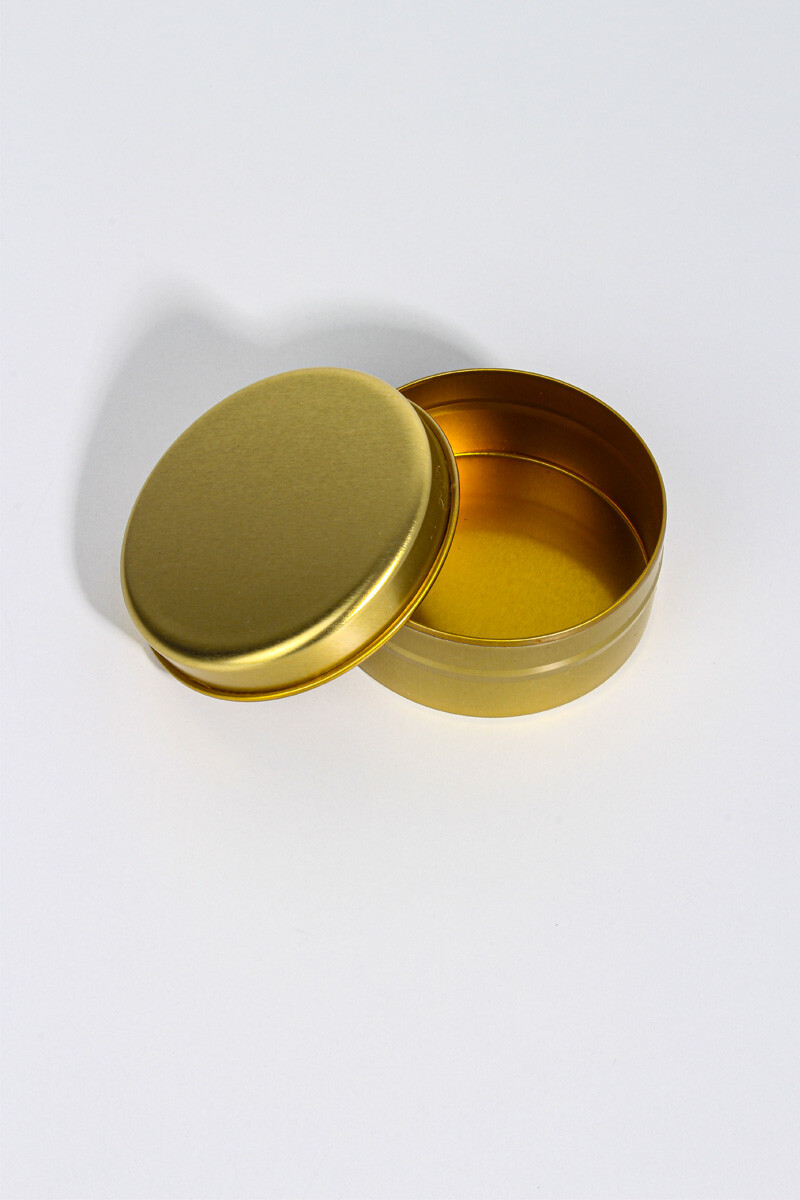 Altın Sarısı Metal Mum Kutuları 75CC 10Adet - 4