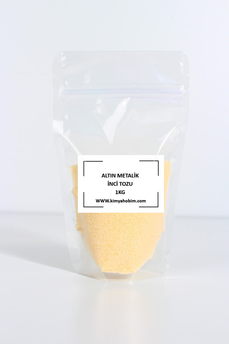 Metalik Altın Renk İnci Tozu Mum 1KG - 