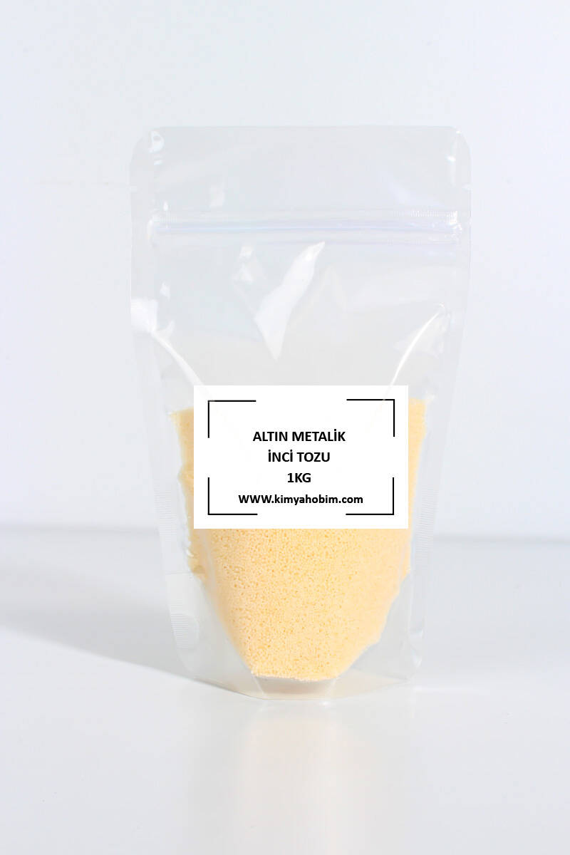 Metalik Altın Renk İnci Tozu Mum 1KG - 1