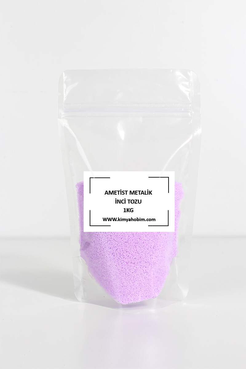 Metalik Ametist Renk İnci Tozu Mum 1KG - 