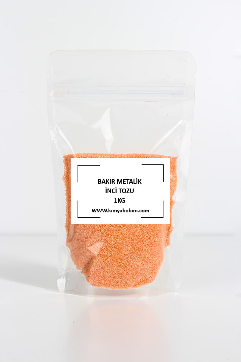 Metalik Bakır Renk İnci Tozu Mum 1KG - 