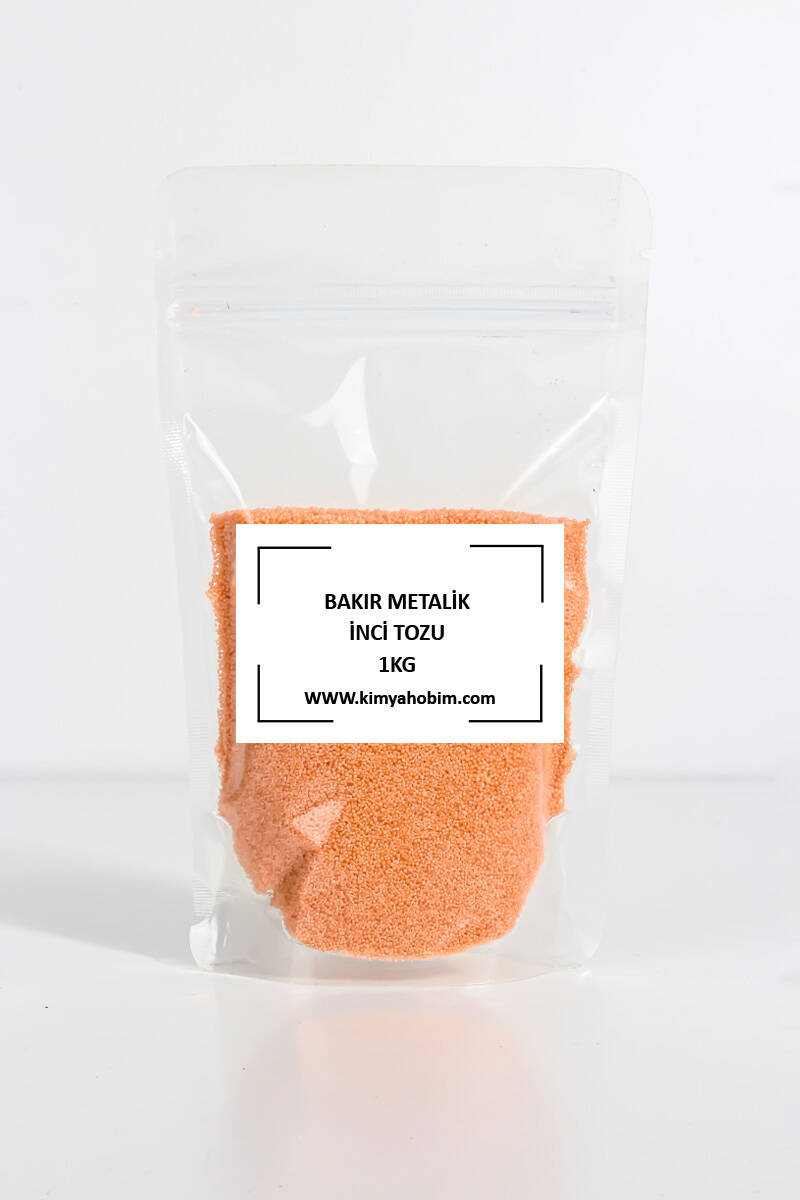Metalik Bakır Renk İnci Tozu Mum 1KG - 1