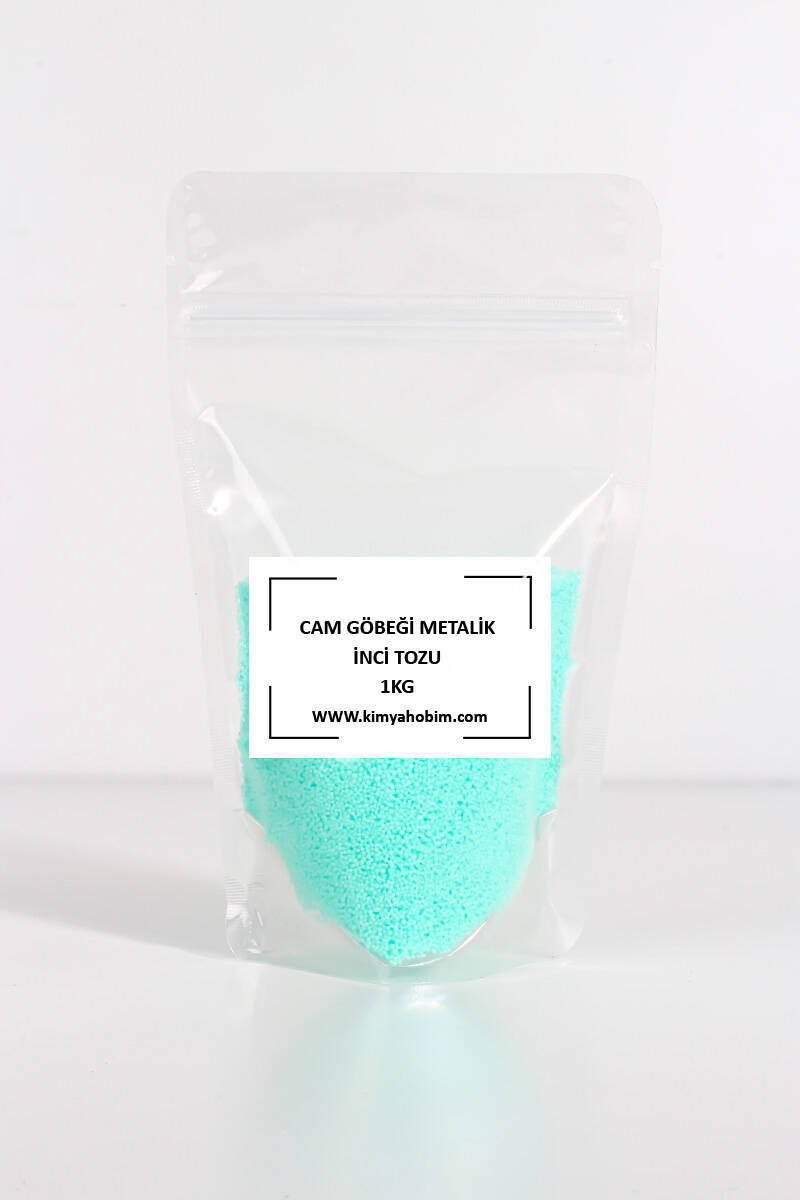 Metalik Cam Göbeği Renk İnci Tozu Mum 1KG - 1