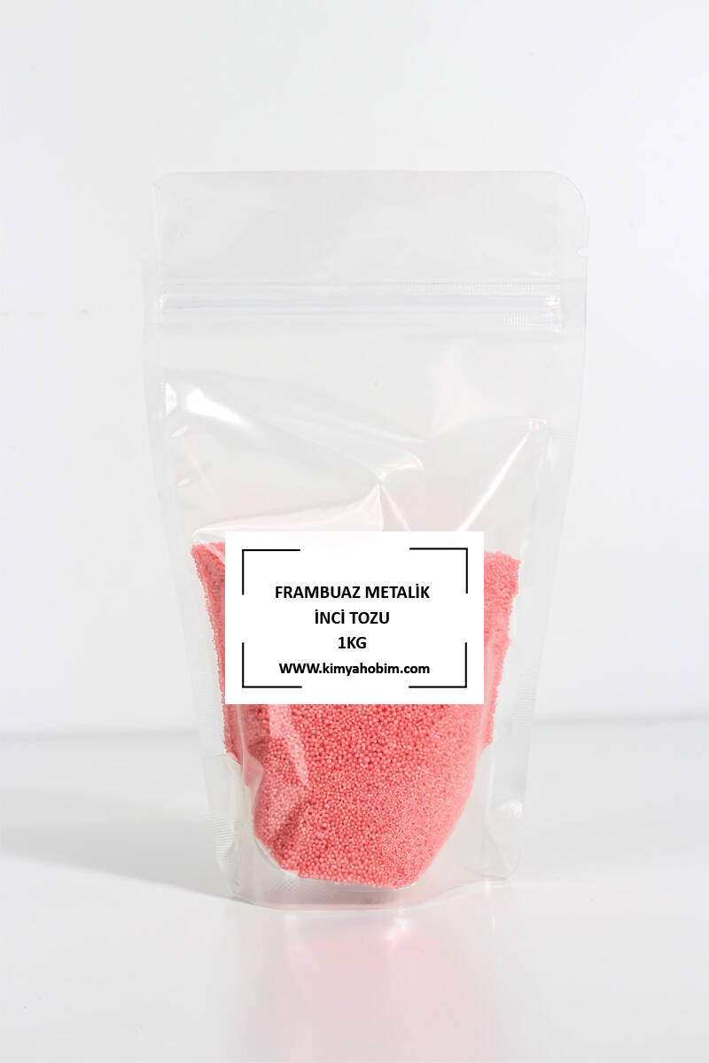 Metalik Frambuaz Renk İnci Tozu Mum 1KG - 1