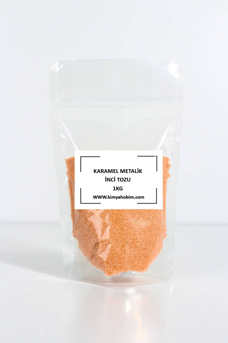 Metalik Karamel Renk İnci Tozu Mum 1KG - 1