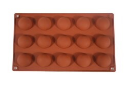 Mini Yarım Küre 15'li Muffin Silikon Kek Kalıbı KHK050 - 