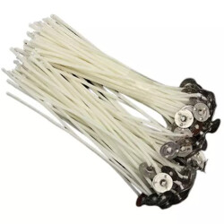 Mum Fitili Hazır ÇıtÇıtlı 12 Cm 50 Adet Ekru - 