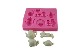 Mutfak Temalı Çaydanlık Fincan Silikon Kalıbı PANO-69 - 