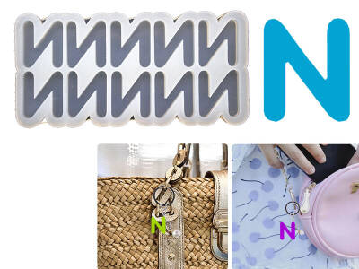 N Harfi 10'lu Bubble Alfabe Epoksi Reçine Kalıbı KHE747 - 1