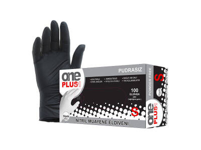 Nitril Eldiven Siyah Renk S Beden - 2