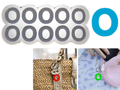 O Harfi 10'lu Bubble Alfabe Epoksi Reçine Kalıbı KHE748 - 1