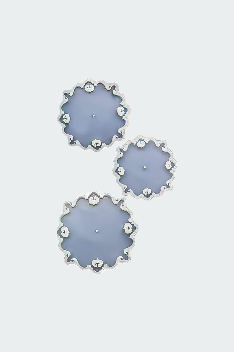 Çini Desen Katlı Sunumluk Epoksi Silikon Kalıbı KHE362 - 6