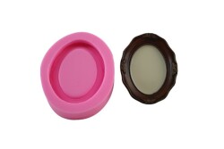 Oval Kenarları İşlemeli Çerçeve Silikon Kalıbı ÇE-60 - 