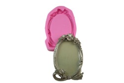 Oval Kurdeleli Çerçeve Silikon Kalıbı ÇE-81 - 