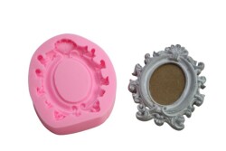 Oval Vintaj Çerçeve Silikon Kalıbı ÇE-25 - 