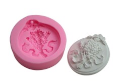 Oval Lavanta Detaylı Silikon Kalıbı KHGUL26 - 