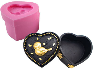 Papatyalı Kutu Silikon Kalıbı KHKU07 - 1