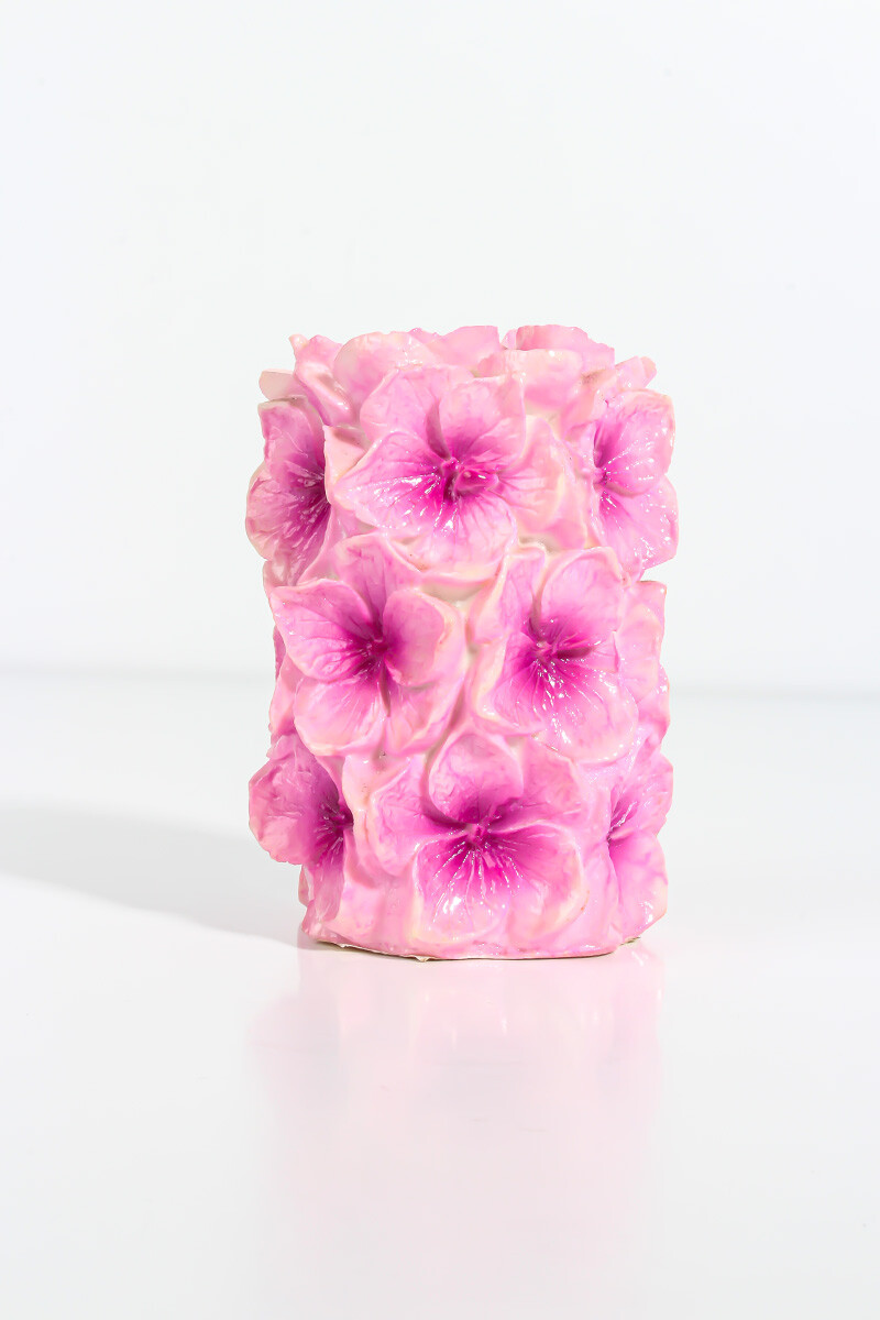 Papatya Detaylı Silindir Silikon Mum Kalıbı KHM23 - 