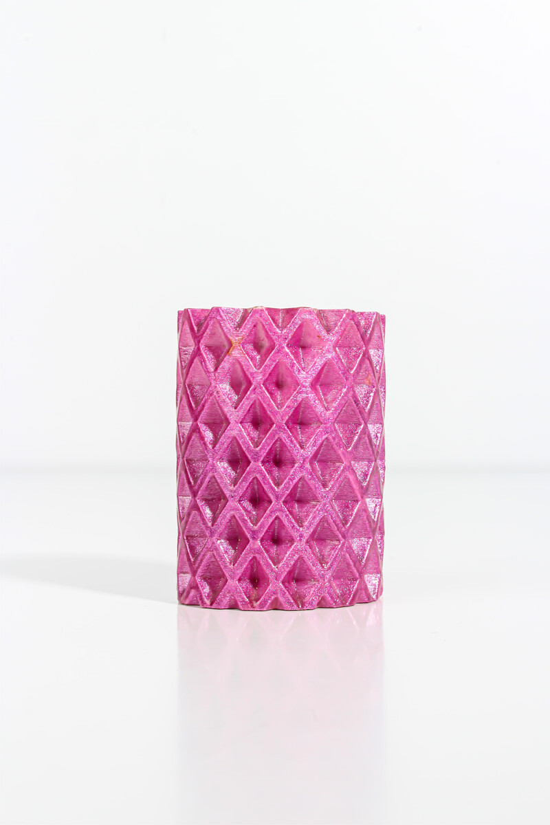 Petek Desenli Silindir Silikon Mum Kalıbı KHM65 - 