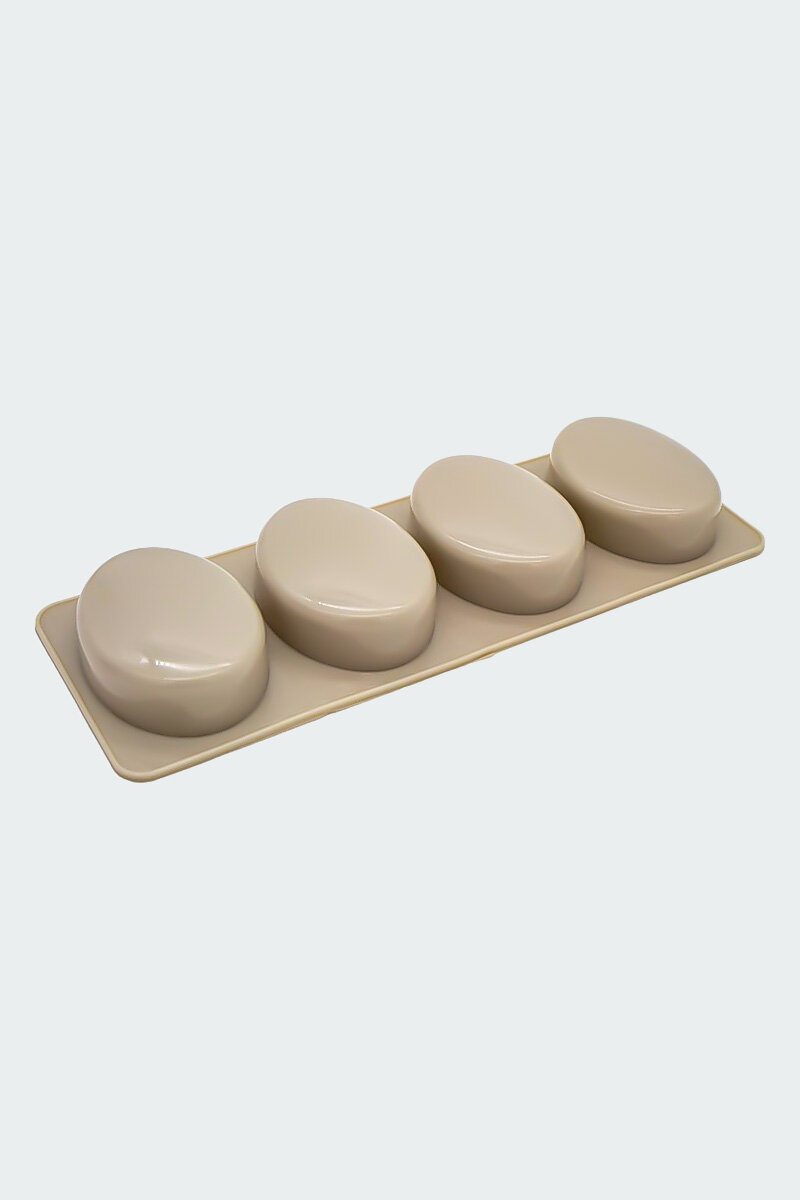 Premium Oval Sabun ve Dekoratif Obje Silikon Kalıbı 4’lü Oval Tasarım - 2