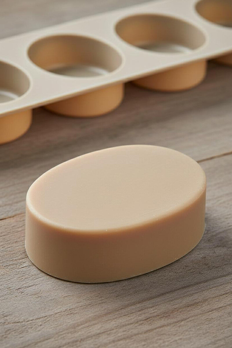 Premium Oval Sabun ve Dekoratif Obje Silikon Kalıbı 4’lü Oval Tasarım - 