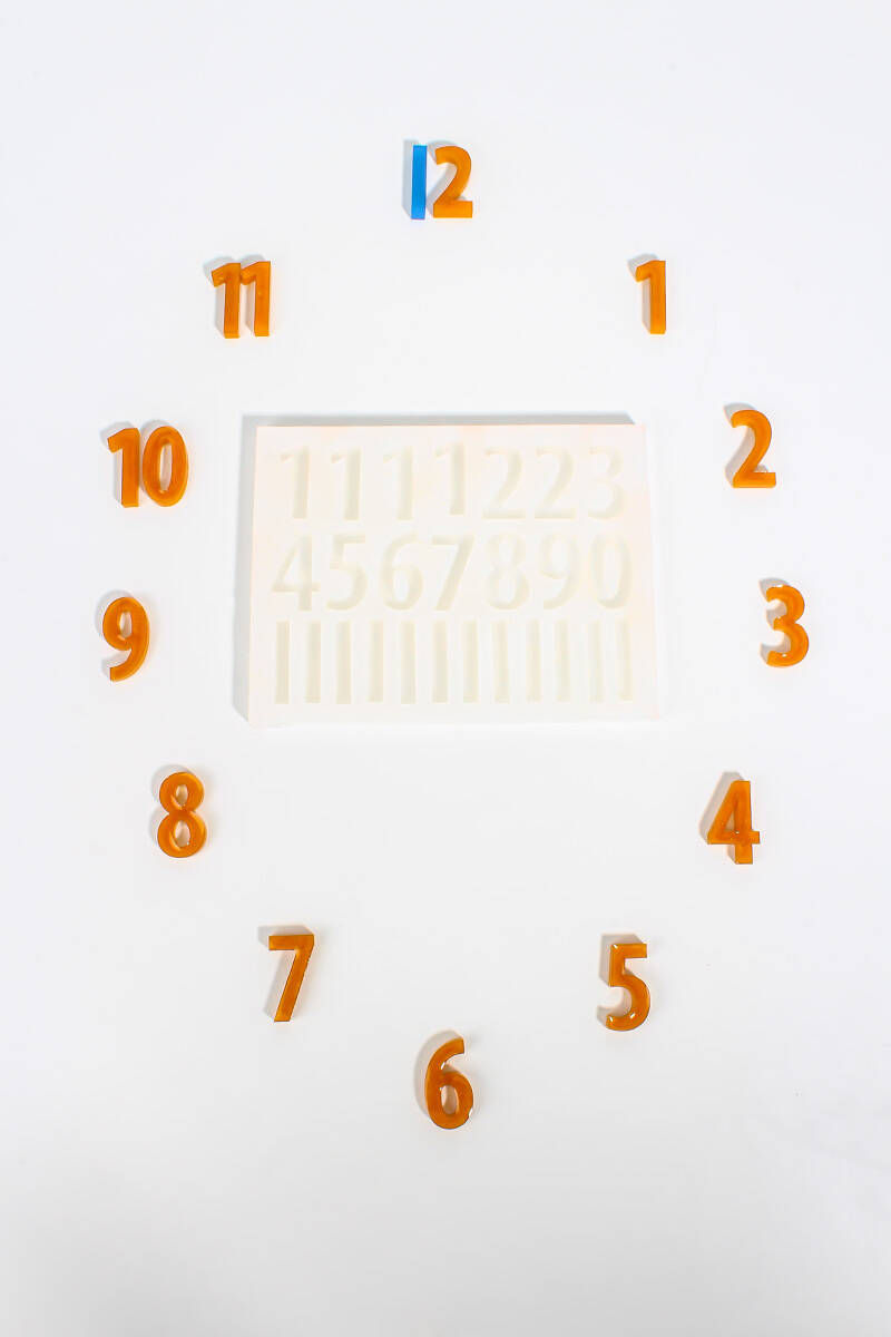 Rakam Saat Epoksi Silikon Kalıbı KHE1005 - 1