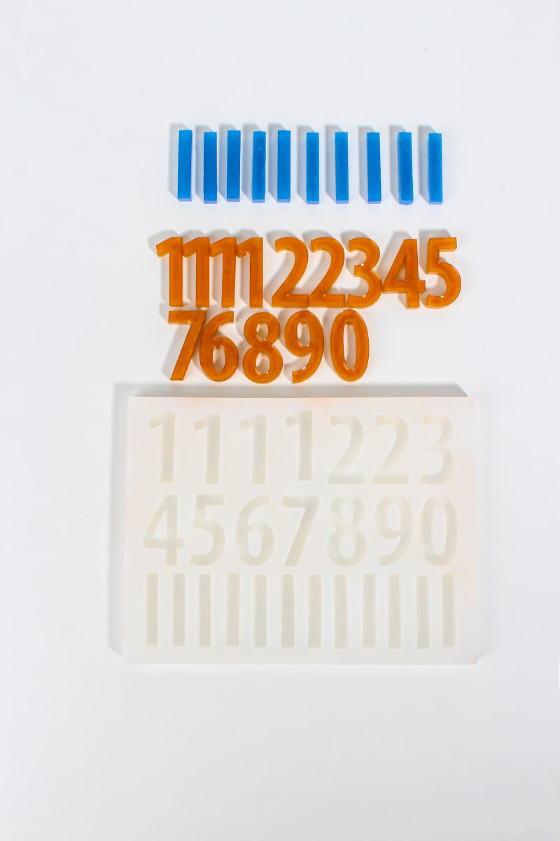 Rakam Saat Epoksi Silikon Kalıbı KHE1005 - 2