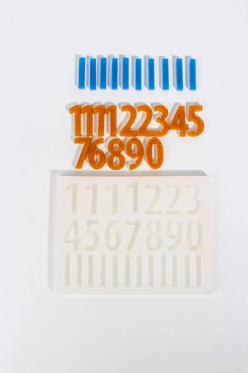 Rakam Saat Epoksi Silikon Kalıbı KHE1005 - 2