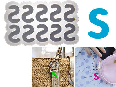 S Harfi 10'lu Bubble Alfabe Epoksi Reçine Kalıbı KHE752 - 1