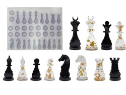 Satranç Seti Epoksi Reçine Kalıbı KHE406 - 