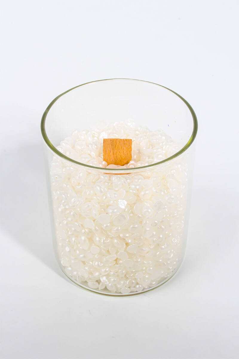 Sedef Beyaz Dekoratif İnci Mum 500GR - 2