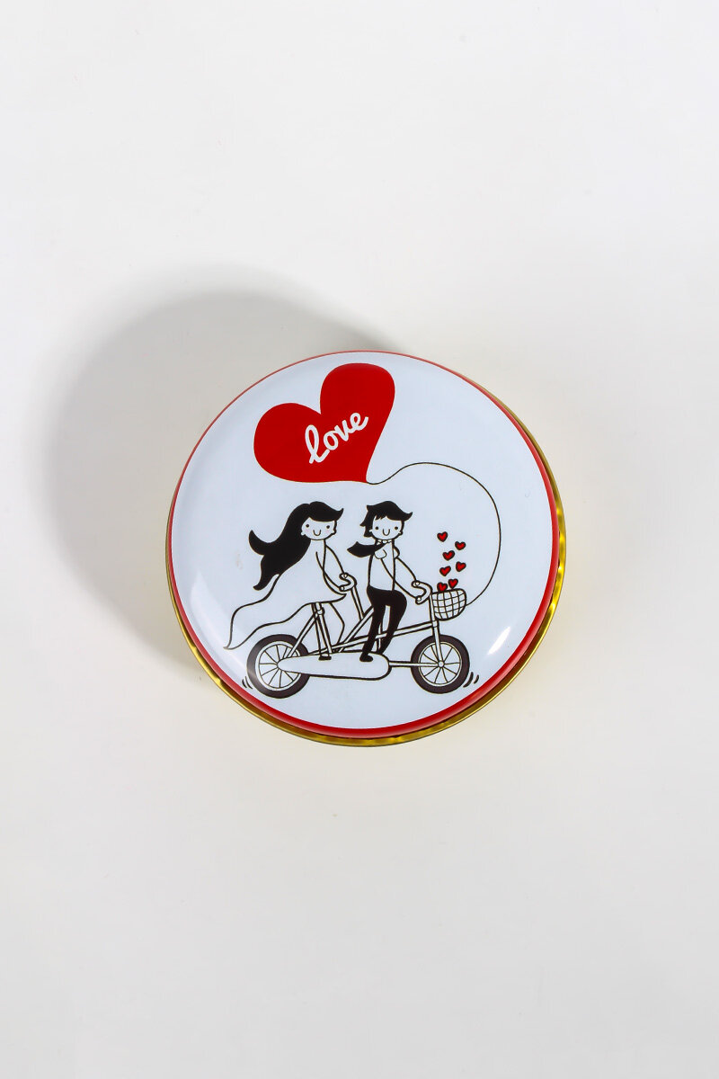 Sevgililer Günü Özel Metal Mum Kutusu 75CC 10 Adet KHSVGMK3 - 1