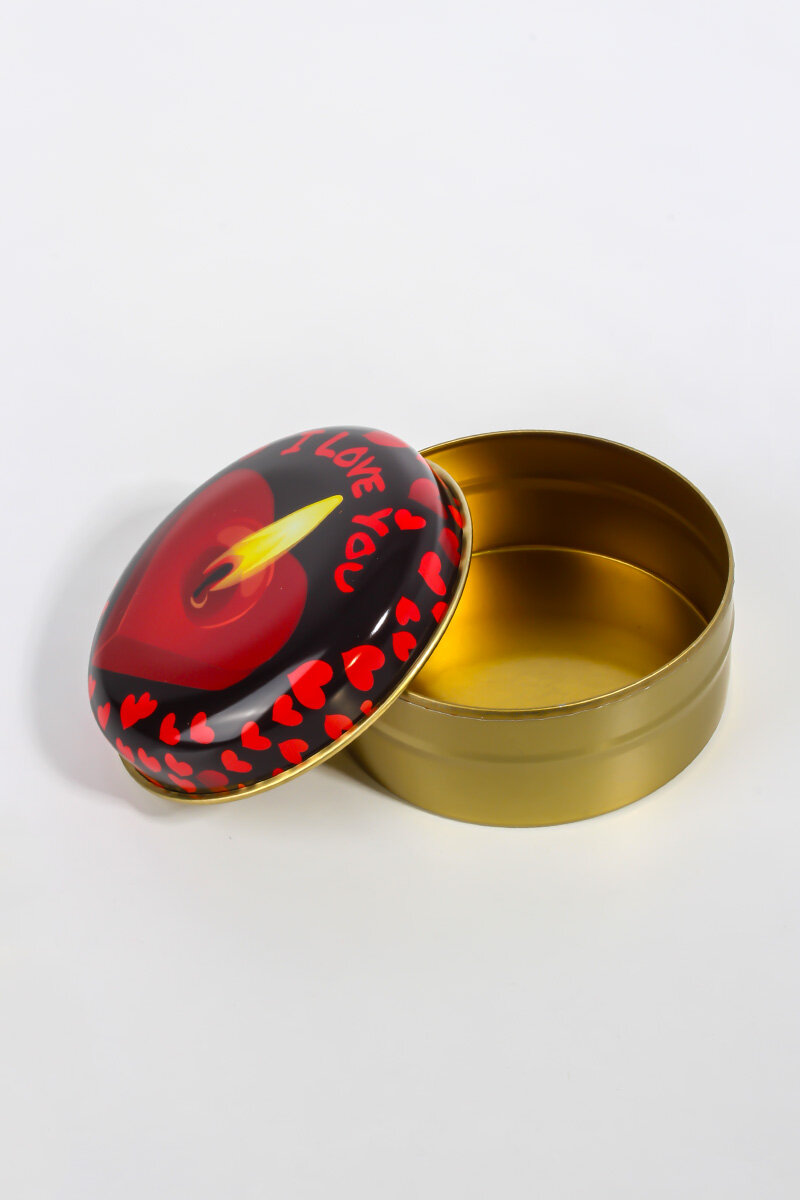 Sevgililer Günü Özel Metal Mum Kutusu 75CC 10 Adet KHSVGMK7 - 2