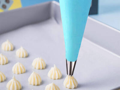 Silikon Krema Torbası Krema Sıkma Torbası Seti Yıldız Uç - 1