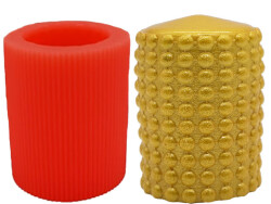 Silindir Kabarcıklı Silikon Mum Kalıbı KHM171 - 