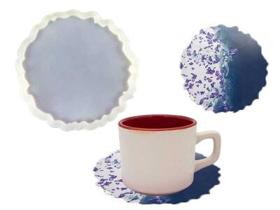 Tırtıklı Bardak Altlığı Epoksi Reçine Kalıbı KHE350 - 1