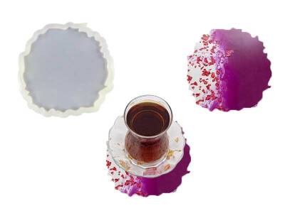 Tırtıklı Bardak Altlığı Epoksi Reçine Kalıbı KHE354 - 1