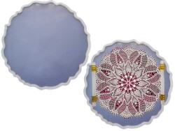 Tırtıklı Dantel Model Tepsi Epoksi Reçine Kalıbı KHE622 - 