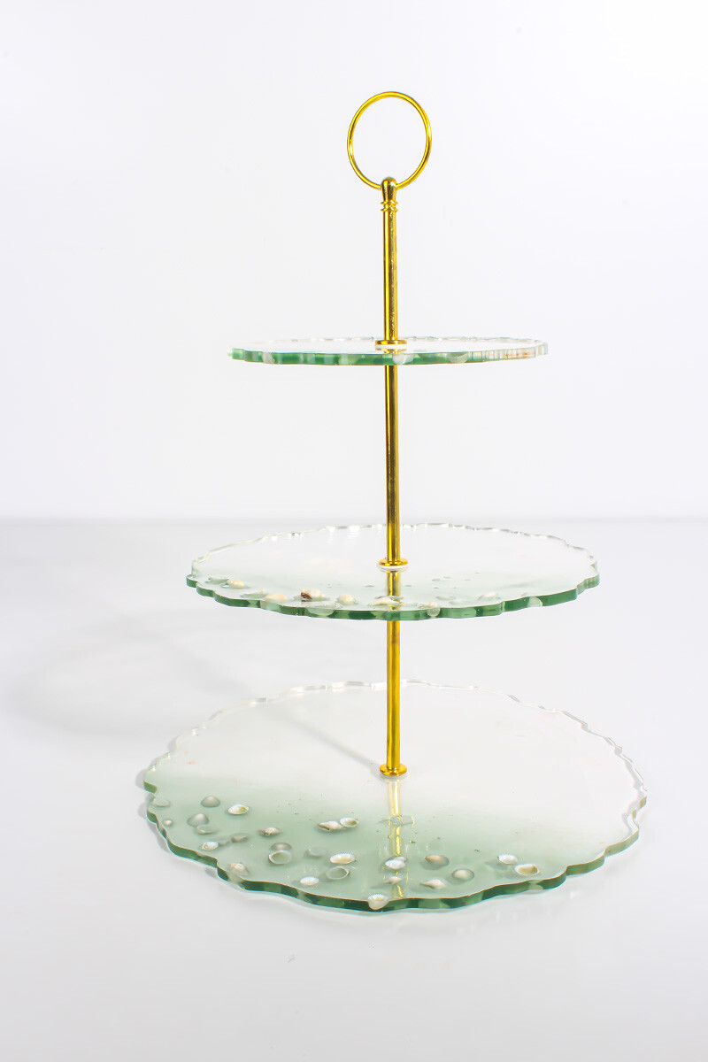 Tırtıklı Katlı Sunumluk Stand Epoksi Silikon Kalıbı KHE510 - 