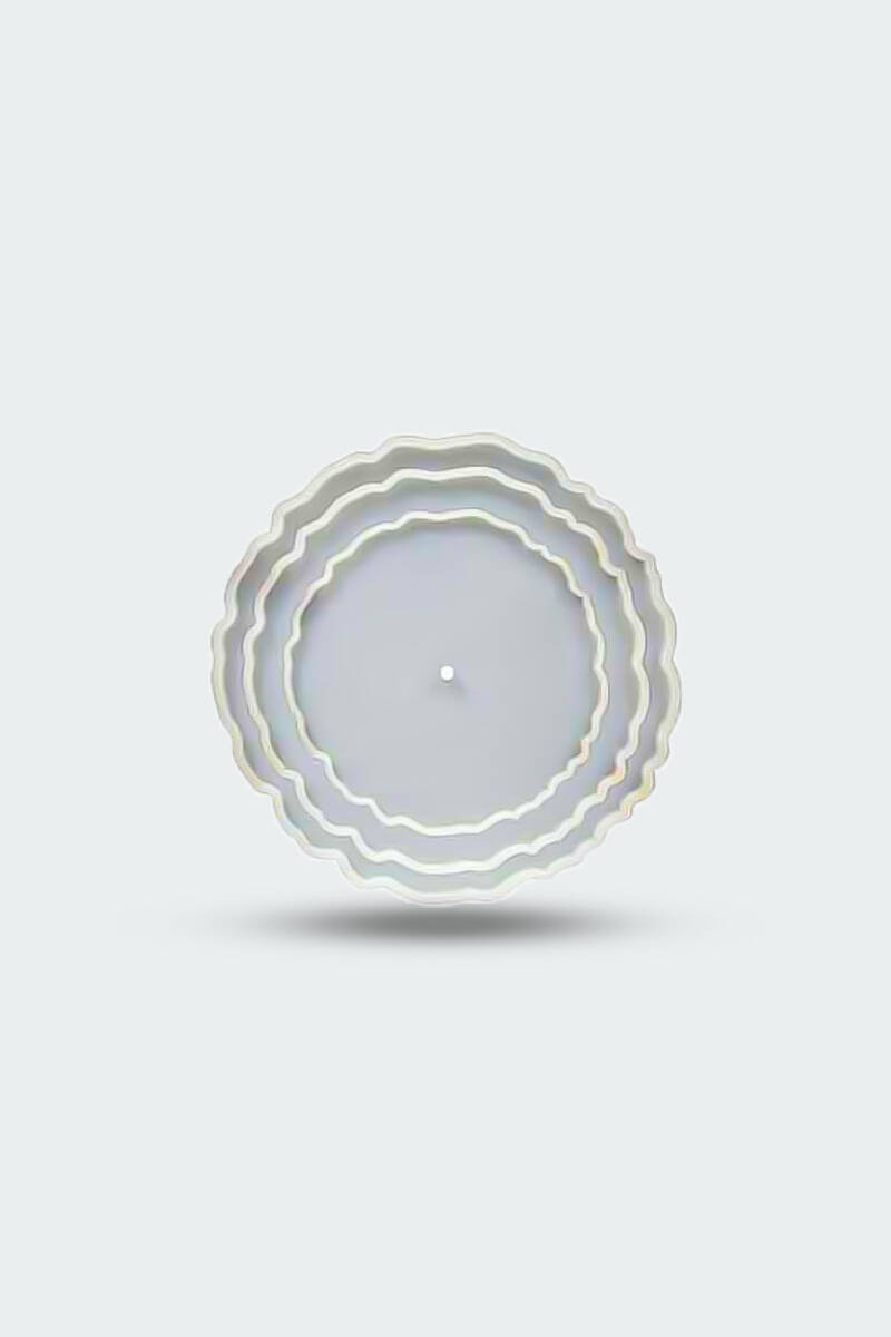 Tırtıklı Katlı Sunumluk Stand Epoksi Silikon Kalıbı KHE510 - 4