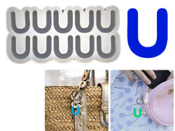 U Harfi 10'lu Bubble Alfabe Epoksi Reçine Kalıbı KHE755 - 