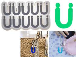 Ü Harfi 10'lu Bubble Alfabe Epoksi Reçine Kalıbı KHE756 - 