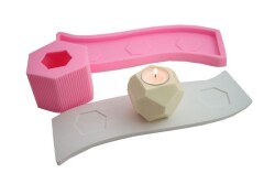 Üçlü Prizma Mumluk Silikon Kalıbı MUM-11 - 